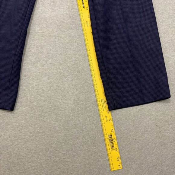 Banana Republic Pants Mens 30X30 Checkered Blue Stretch Standard Fit Performance - Picture 6 of 9